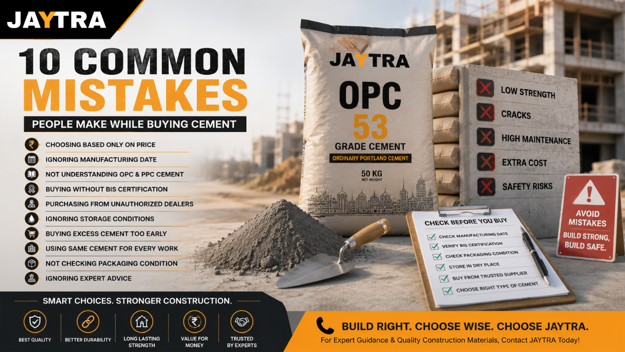 JAYTRA Guide: 10 Common Mistakes People Make While Buying Cement (And How to Avoid Them)