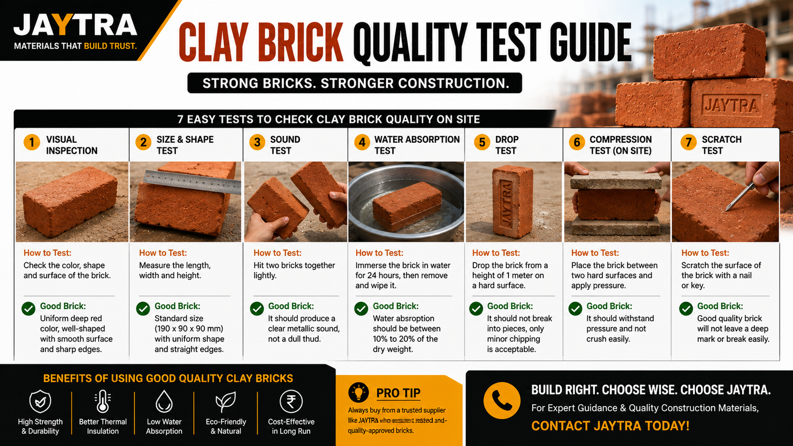 JAYTRA Guide: Clay Brick Quality Test Guide