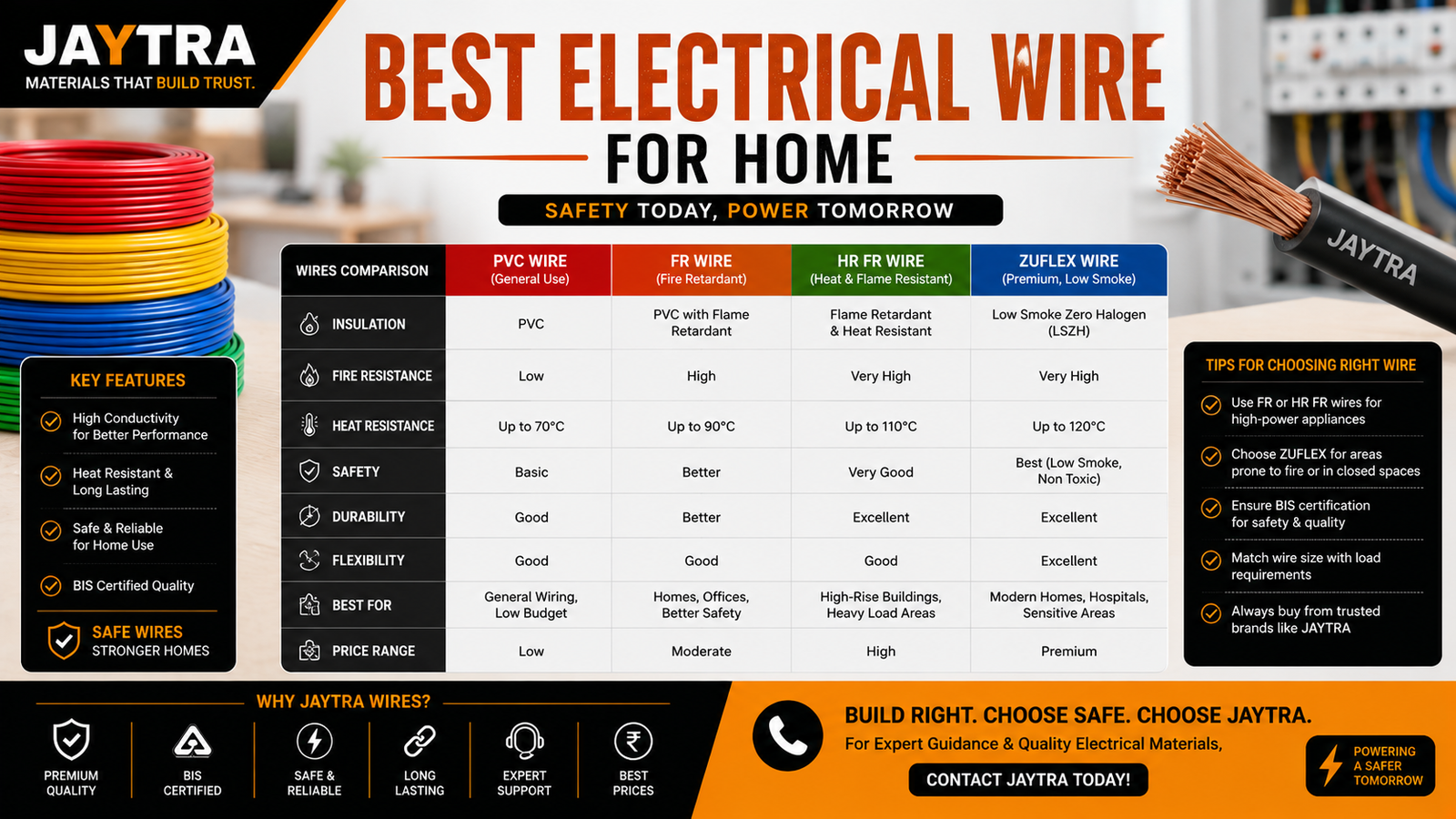 JAYTRA Guide: Best Electrical Wire for Home