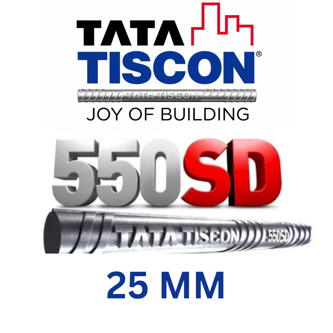 Tata Tiscon 550SD TMT Rebar - 25MM